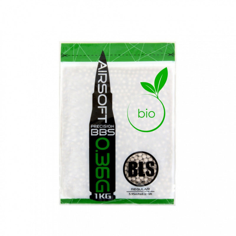 BLS BIO UH Airsoft Pellets 0.36g, 2800 BBs (Bag) - White Main image